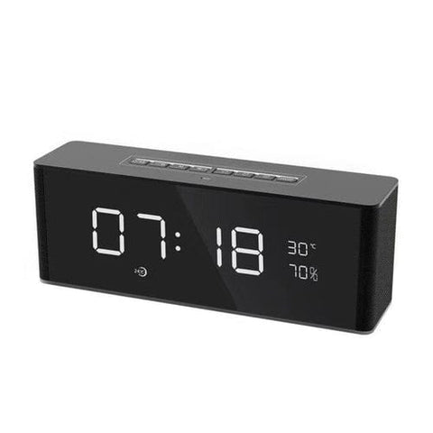 Maroon Hera Tech Accessories Black / Other Clock Speaker Wireless Bluetooth Stereo Alarm