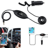 Maroon Hera Tech Accessories Bluetooth v3.0 Car Kit Handsfree 3.5mm AUX Audio Music FM Radio