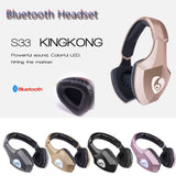 Maroon Hera Tech Accessories S33 Light Weight Head Wearing Wireless Bluetooth