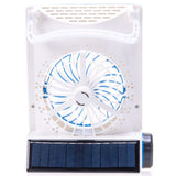 Maroon Hera Tech Accessories White Mini 3-in-1Solar Rechargeable Fan Multi-function