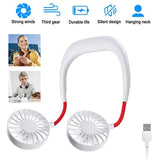 Maroon Hera Tech Accessories White Portable USB Rechargeable Neckband Lazy Neck