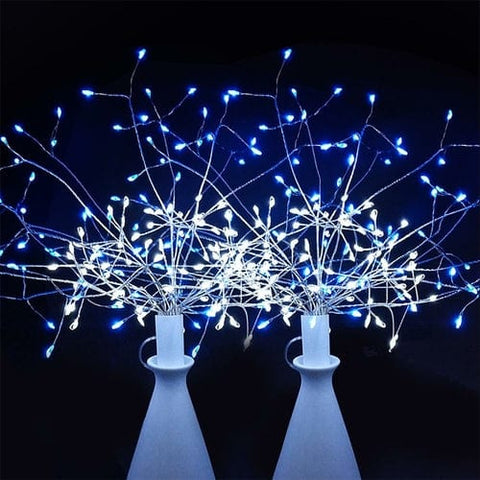 Pink Iolaus Lighting Blue 2PCS LED Firework Lights Garland Starburst String Light Hanging Lamps