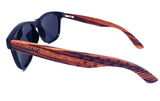 Purple Ariadne Sunglasses Zebrawood Sunglasses, Stars and Bars With Wooden Case, Polarized,