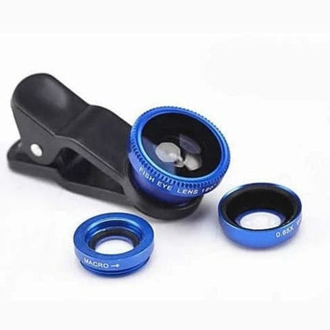 Salmon Lucky Audio & Video Blue 3-in-1 Universal Clip on Smartphone Camera Lens - 6 Colors