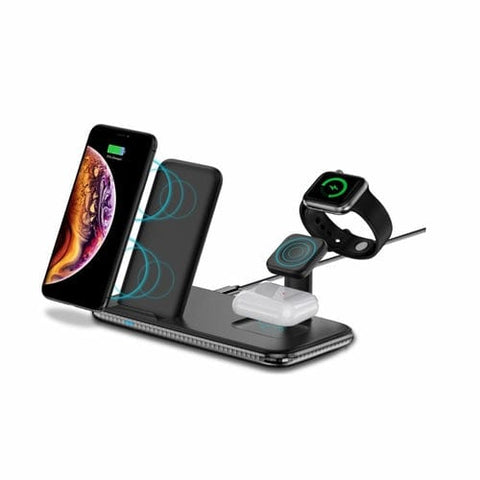 Salmon Lucky Tech Accessories BLACK 4 in 1 Wireless Charging Hub