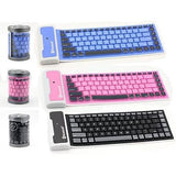 Salmon Lucky Tech Accessories Black Type Out Of A Box With Flexible Silicone Bluetooth Keyboard