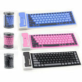 Salmon Lucky Tech Accessories Blue Type Out Of A Box With Flexible Silicone Bluetooth Keyboard