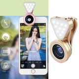 Salmon Lucky Tech Accessories Glow Face 3 In 1 Photo Lens And Fill Lighting Clip