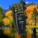 Salmon Lucky Tech Accessories green Paracord Survival Bracelet Compass/Flint/