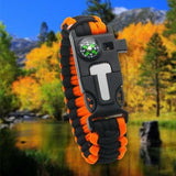 Salmon Lucky Tech Accessories orange Paracord Survival Bracelet Compass/Flint/