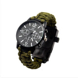 Salmon Lucky Tech Accessories Outdoor Multi function Camping Survival Watch Bracelet Tools With LED
