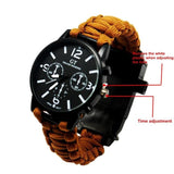 Salmon Lucky Tech Accessories Outdoor Multi function Camping Survival Watch Bracelet Tools With LED