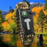 Salmon Lucky Tech Accessories Paracord Survival Bracelet Compass/Flint/