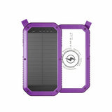 Salmon Lucky Tech Accessories PURPLE Sun Chaser Mini Solar Powered Wireless Phone Charger 10,000 mAh With