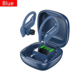 Tan Hemera Audio & Video Blue VOULAO Bluetooth Earphone Led Display Wireless Headphone TWS With