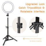 Teal Simba Tech Accessories 10-inch Ring Light with PTZ Clip Floor Lamp Stand Set