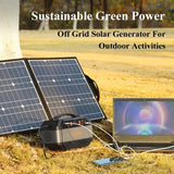 Teal Simba Tech Accessories 330W Portable Power Station Solar Generator Backup Power