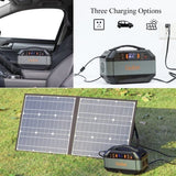 Teal Simba Tech Accessories 330W Portable Power Station Solar Generator Backup Power