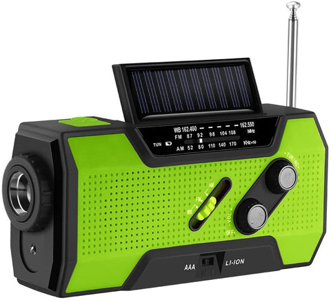 Teal Simba Tech Accessories Emergency Hand Crank Radio Solar Radio Power Bank