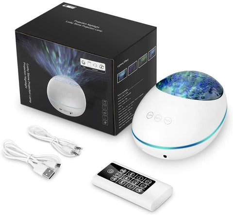 Teal Simba Tech Accessories Ocean Wave Projector Night Light Bluetooth Music Player