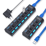 Teal Simba Tech Accessories USB 3.0 Hub USB Hub 3.0 Multi USB Splitter 4/7 Port Multiple Expander
