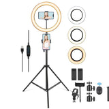 Yellow Pandora Mobile & Laptop Accessories LED Ring Light With Phone Tripod Stand Kit 10"