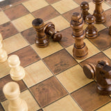 Yellow Pandora Toys Foldable Wooden Chess Set Board Game